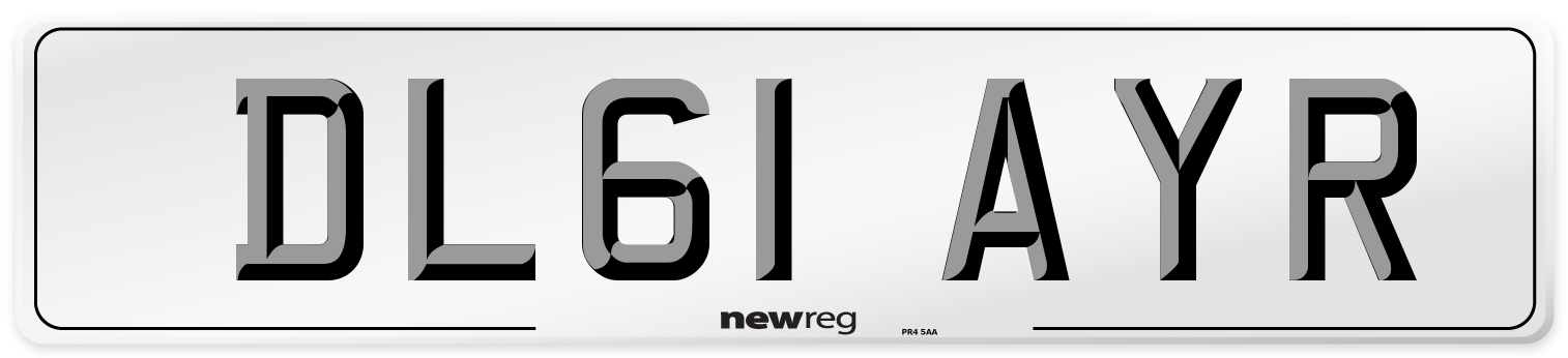 DL61 AYR Number Plate from New Reg